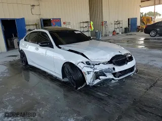 2020 BMW 3 Series M340i with VIN WBA5U7C00LFH38459, listed as a Copart auction lot 42206275 with 56,429 mi miles and Non Repairable. Bid and sale history available at carsss.com. Image 14.