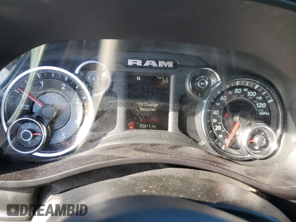 2021 Ram 2500 Tradesman with VIN 3C6UR5CL1MG525393, listed as a Copart auction lot 46311945 with 55,611 mi miles and Salvage Title. Bid and sale history available at carsss.com. Image 9.