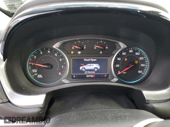 2021 Chevrolet Traverse LT Cloth with VIN 1GNERGKWXMJ219416, listed as a Copart auction lot 83608164 with 50,758 mi miles and Salvage Title. Bid and sale history available at carsss.com. Image 9.