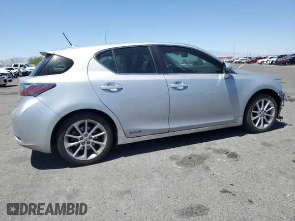 2012 Lexus CT 200h with VIN JTHKD5BH3C2093939, listed as a Copart auction lot 58173095 with 122,990 mi miles and Salvage title. Bid and sale history available at DreamBid. Image 3.