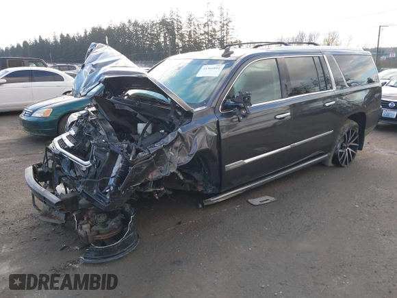 2016 Cadillac Escalade ESV Premium Collection with VIN 1GYS4JKJ4GR244890, listed as a IAAI auction lot 41366811 with 137,827 mi miles and . Bid and sale history available at DreamBid. Image 2.