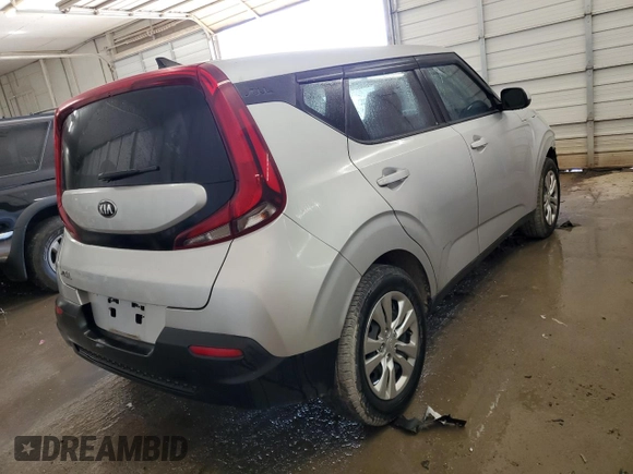 2021 Kia Soul LX with VIN KNDJ23AU9M7762175, listed as a Copart auction lot 48062055 with 69,710 mi miles and Salvage Title. Bid and sale history available at carsss.com. Image 3.