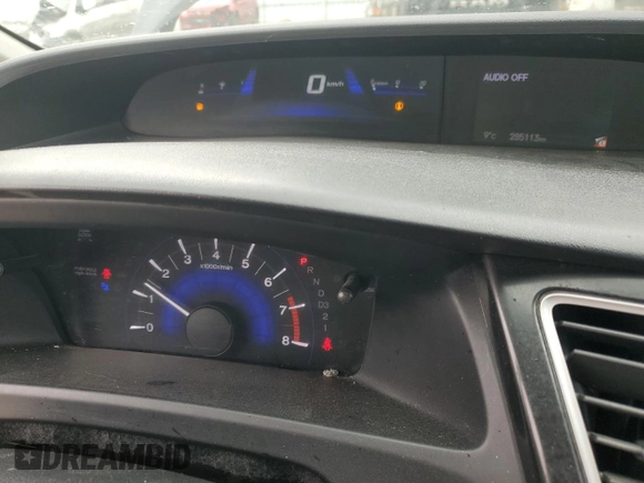 2013 Honda Civic LX with VIN 2HGFB2F52DH036262, listed as a Copart auction lot 46416555 with 285,113 mi miles and Clean Title. Bid and sale history available at DreamBid. Image 9.