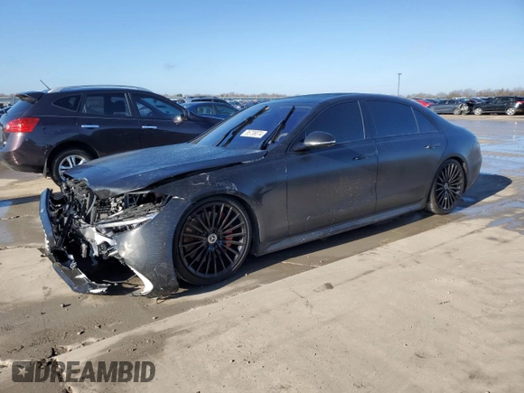 2022 Mercedes-Benz S-Class S 500 with VIN W1K6G6DB6NA104228, listed as a Copart auction lot 85738074 with 0 mi miles and Salvage Title. Bid and sale history available at carsss.com. Image 1.