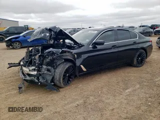 2021 BMW 5 Series 530i z VIN WBA53BH02MWW99564, wystawiony jako Copart lot #58867945 z przebiegiem Nie podano mil oraz Szkoda całkowita • Salvage title. Historia ofert i sprzedaży dostępna na DreamBid. Obrazek 1.