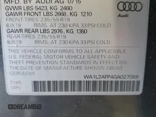 2016 Audi Q5 Premium Plus с VIN WA1L2AFP4GA027069, выставлен на аукционе Copart как лот 63256175 с пробегом 100 087 миль миль и Списание • Salvage title. История ставок и продаж доступна на DreamBid. Изображение 13.