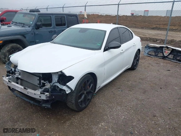 2019 Alfa Romeo Giulia Ti with VIN ZARFAMBN4K7619188, listed as a IAAI auction lot 41541525 with 21,310 mi miles. Bid and sale history available at carsss.com. Image 2.