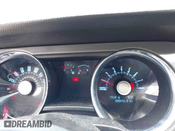 2012 Ford Mustang V6 Premium with VIN 1ZVBP8AM1C5205321, listed as a IAAI auction lot 41877052 with 120,412 mi miles. Bid and sale history available at carsss.com. Image 7.