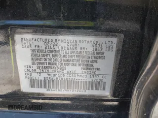 2022 Nissan Sentra SR with VIN 3N1AB8DV4NY242003, listed as a IAAI auction lot 41991918 with 54,573 mi miles. Bid and sale history available at carsss.com. Image 9.