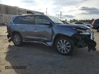 2017 Lexus LX with VIN JTJHY7AX9H4232274, listed as a Copart auction lot 75813464 with 51,256 mi miles and Salvage Title. Bid and sale history available at carsss.com. Image 4.