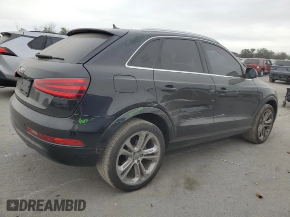 2015 Audi Q3 Prestige with VIN WA1FFCFS2FR001183, listed as a Copart auction lot 83607164 with 80,430 mi miles and Salvage title. Bid and sale history available at DreamBid. Image 3.