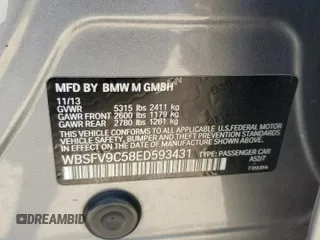 2014 BMW M5 z VIN WBSFV9C58ED593431, wystawiony jako Copart lot #54870555 z przebiegiem 172 191 mil mil oraz Szkoda całkowita • Salvage title. Historia ofert i sprzedaży dostępna na DreamBid. Obrazek 12.