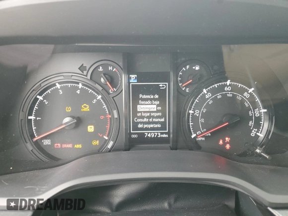 2021 Toyota 4Runner SR5 with VIN JTEEU5JR4M5231007, listed as a Copart auction lot 61396175 with 74,973 mi miles and Salvage title. Bid and sale history available at DreamBid. Image 9.