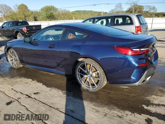 2019 BMW 8 Series M850i xDrive with VIN WBABC4C58KBU96541, listed as a Copart auction lot 75816644 with 24,078 mi miles and Salvage Title. Bid and sale history available at carsss.com. Image 2.