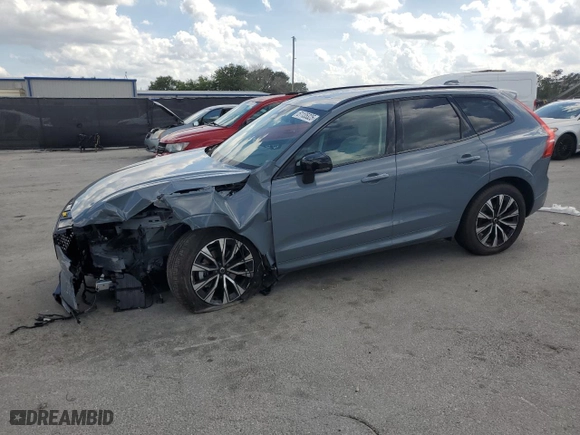 2024 Volvo XC60 Plus Dark Theme with VIN YV4L12RL8R1830216, listed as a Copart auction lot 51135325 with 9,138 mi miles and Non Repairable. Bid and sale history available at carsss.com. Image 1.