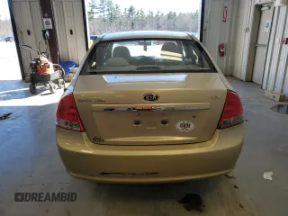 2009 Kia Spectra EX with VIN KNAFE222395665848, listed as a Copart auction lot 51017925 with 30,186 mi miles and Salvage Title. Bid and sale history available at DreamBid. Image 6.