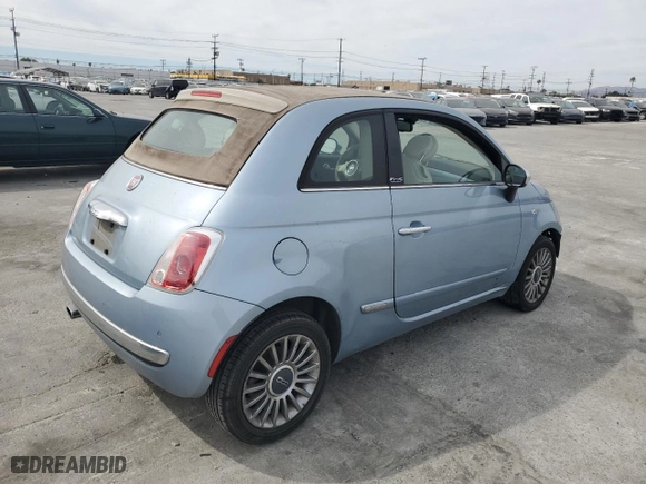 2013 FIAT 500 Lounge with VIN 3C3CFFER3DT594411, listed as a Copart auction lot 46541065 with NaN miles and Salvage Title. Bid and sale history available at carsss.com. Image 3.