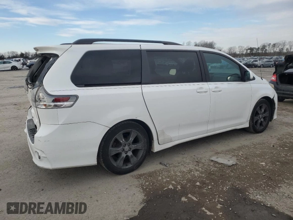 2012 Toyota Sienna SE with VIN 5TDXK3DC8CS208840, listed as a Copart auction lot 89005565 with 181,235 mi miles and Clean Title. Bid and sale history available at carsss.com. Image 3.