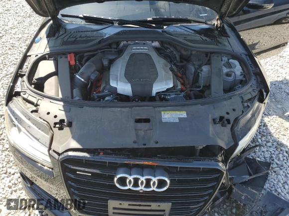 2017 Audi A8 with VIN WAU44AFD0HN006074, listed as a Copart auction lot 52421465 with 144,744 mi miles and Salvage title. Bid and sale history available at DreamBid. Image 11.