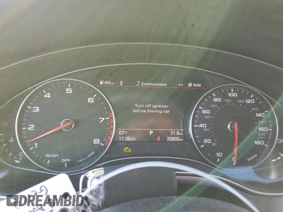 2018 Audi A6 Premium Plus with VIN WAUG8AFC6JN100524, listed as a Copart auction lot 72943342 with 25,803 mi miles. Bid and sale history available at carsss.com. Image 9.