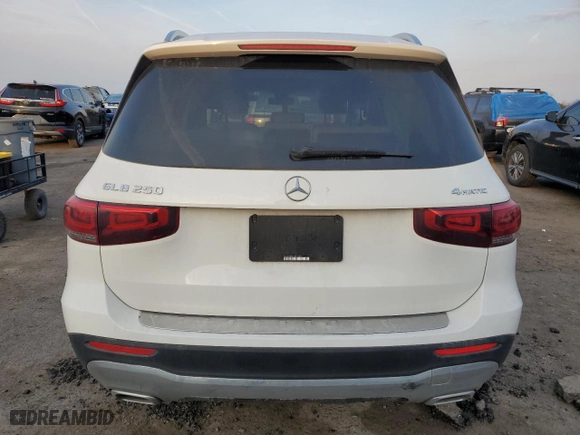 2020 Mercedes-Benz GLB with VIN W1N4M4HB5LW070803, listed as a Copart auction lot 48748615 with 57,499 mi miles and Salvage Title. Bid and sale history available at carsss.com. Image 6.