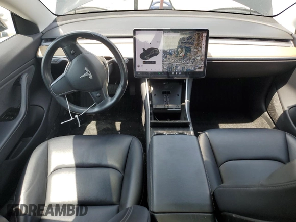 2018 Tesla Model 3 Long Range Battery with VIN 5YJ3E1EA3JF035530, listed as a Copart auction lot 53933835 with 53,697 mi miles and Salvage Title. Bid and sale history available at DreamBid. Image 8.