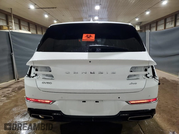 2024 Genesis GV80 with VIN KMUHBDSB5RU170442, listed as a Copart auction lot 58028895 with 25,823 mi miles and Salvage title. Bid and sale history available at DreamBid. Image 6.