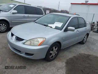 2004 Mitsubishi Lancer LS with VIN JA3AJ36E44U020349, listed as a IAAI auction lot 41714325 with 1 mi miles. Bid and sale history available at carsss.com. Image 2.