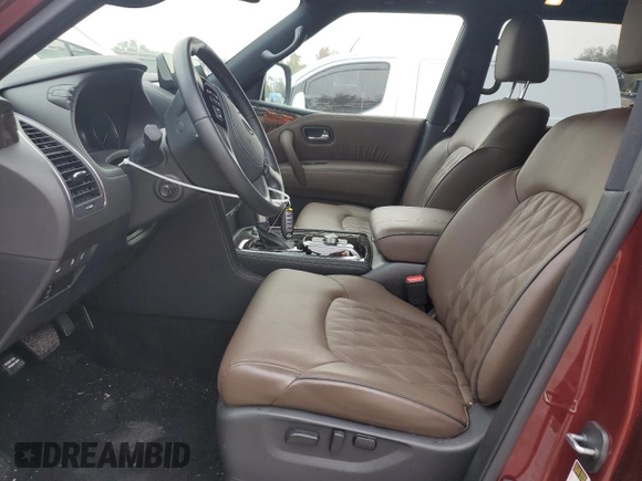 2024 Nissan Armada Platinum with VIN JN8AY2DB4R9851395, listed as a Copart auction lot 43331925 with 7,684 mi miles and Salvage Title. Bid and sale history available at carsss.com. Image 7.