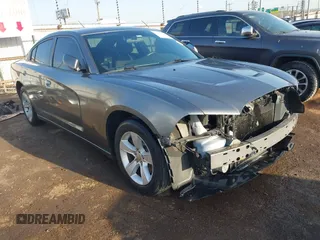 2012 Dodge Charger SE with VIN 2C3CDXBG2CH297166, listed as a IAAI auction lot 41992613 with 136,755 mi miles. Bid and sale history available at carsss.com. Image 1.