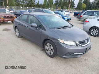 2014 Honda Civic Sedan LX with VIN 19XFB2F57EE240843, listed as a IAAI auction lot 42108281 with 255,157 mi miles. Bid and sale history available at carsss.com. Image 1.
