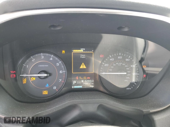 2020 Subaru Crosstrek Premium with VIN JF2GTAEC4LH213832, listed as a Copart auction lot 61101545 with 76,837 mi miles and Salvage title. Bid and sale history available at DreamBid. Image 9.
