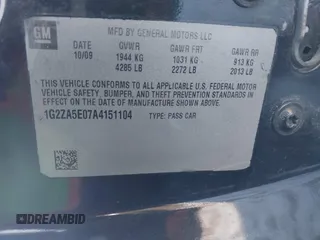 2010 Pontiac G6 w/1SC with VIN 1G2ZA5E07A4151104, listed as a IAAI auction lot 41373943 with 151,267 mi miles. Bid and sale history available at carsss.com. Image 9.