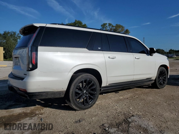 2022 Cadillac Escalade ESV Sport Platinum with VIN 1GYS4RKL2NR350025, listed as a Copart auction lot 74261794 with 28,667 mi miles and Non repairable. Bid and sale history available at DreamBid. Image 3.