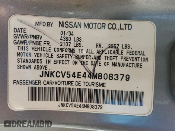 2004 Infiniti G35 Coupe w/Leather with VIN JNKCV54E44M808379, listed as a Copart auction lot 71621614 with 116,048 mi miles and Salvage Title. Bid and sale history available at carsss.com. Image 13.