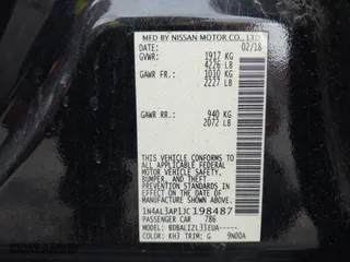 2018 Nissan Altima 2.5 SL with VIN 1N4AL3AP1JC198487, listed as a IAAI auction lot 41583866 with 146,172 mi miles. Bid and sale history available at carsss.com. Image 9.