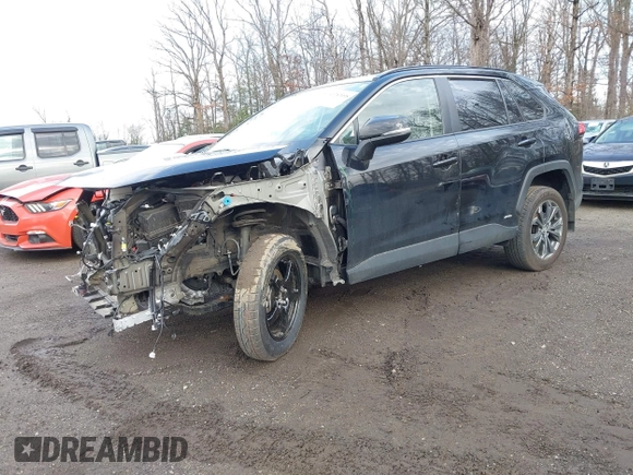 2023 Toyota RAV4 Hybrid XLE Premium with VIN JTMB6RFV5PD115565, listed as a IAAI auction lot 41787098 with 13,386 mi miles. Bid and sale history available at carsss.com. Image 2.