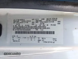 2014 Ford Econoline Cargo Commercial with VIN 1FTNE1EW1EDA66485, listed as a IAAI auction lot 41654271 with 304,974 mi miles and . Bid and sale history available at DreamBid. Image 9.