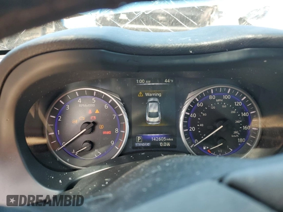 2015 Infiniti Q50 Premium with VIN JN1BV7AR4FM390914, listed as a Copart auction lot 50402405 with 142,605 mi miles and Salvage Title. Bid and sale history available at DreamBid. Image 9.