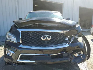 2016 Infiniti QX80 with VIN JN8AZ2NF5G9613597, listed as a Copart auction lot 49497245 with 104,832 mi miles and Salvage Title. Bid and sale history available at carsss.com. Image 5.
