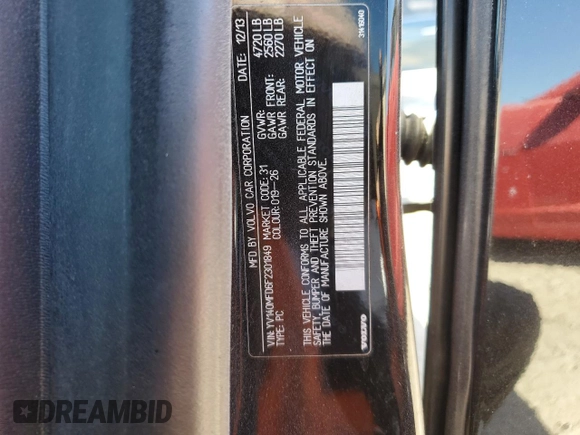 2015 Volvo S60 T5 Drive-E Platinum with VIN YV140MFD6F2301849, listed as a Copart auction lot 82231124 with Not Provided miles and Clean Title. Bid and sale history available at carsss.com. Image 12.