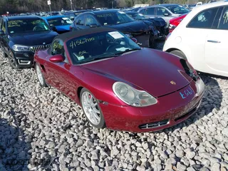 2000 Porsche Boxster S with VIN WP0CB2980YU663150, listed as a IAAI auction lot 41567110 with 54,385 mi miles. Bid and sale history available at carsss.com. Image 1.