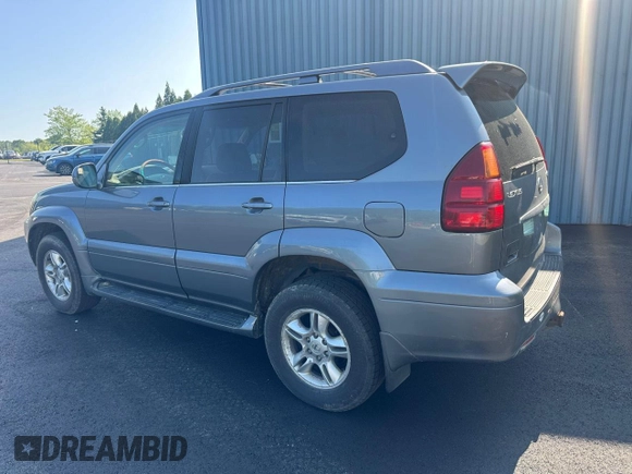 2005 Lexus GX 470 z VIN JTJBT20X050076167, wystawiony jako Copart lot #59916595 z przebiegiem 297 768 mil mil oraz Czysty tytuł • Clean title. Historia ofert i sprzedaży dostępna na DreamBid. Obrazek 3.