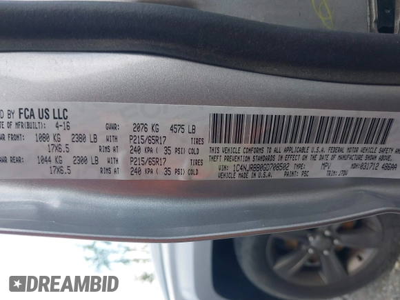 2016 Jeep Patriot Sport с VIN 1C4NJRBB0GD708502, выставлен на аукционе IAAI как лот 42320253 с пробегом 131 057 миль миль и . История ставок и продаж доступна на DreamBid. Изображение 9.