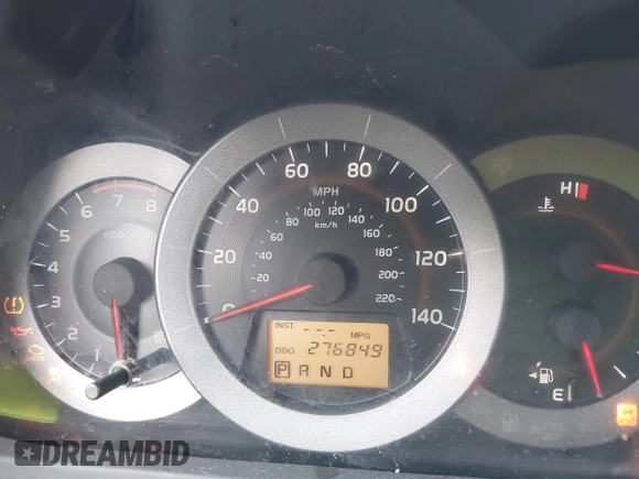 2009 Toyota RAV4 with VIN JTMZF33V09D005560, listed as a IAAI auction lot 41819622 with 276,849 mi miles. Bid and sale history available at carsss.com. Image 7.
