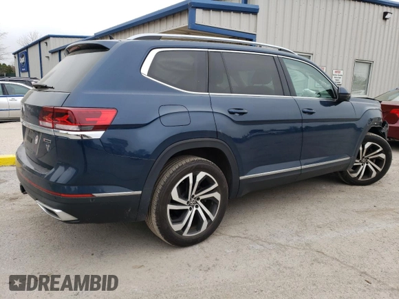 2021 Volkswagen Atlas SEL Premium with VIN 1V2TR2CA6MC513100, listed as a Copart auction lot 52947725 with 65,450 mi miles and Salvage title. Bid and sale history available at DreamBid. Image 3.