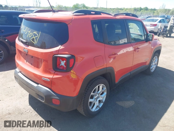 2016 Jeep Renegade Latitude with VIN ZACCJABTXGPC53077, listed as a IAAI auction lot 42134081 with 30,191 mi miles and . Bid and sale history available at carsss.com. Image 4.