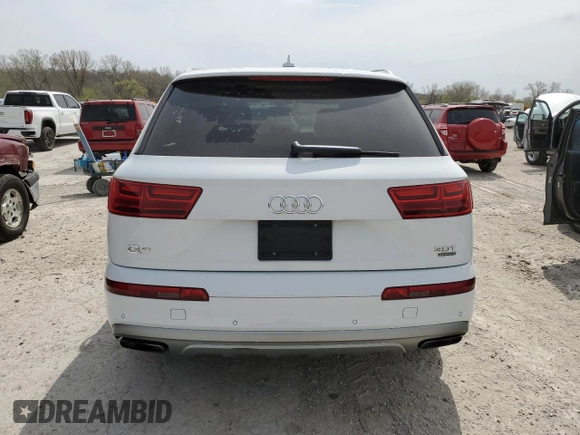 2017 Audi Q7 Premium Plus with VIN WA1LAAF70HD014757, listed as a Copart auction lot 52191525 with 92,788 mi miles and Salvage Title. Bid and sale history available at DreamBid. Image 6.