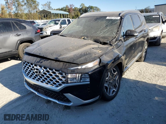 2023 Hyundai Santa Fe Hybrid SEL Premium with VIN 5NMS3DA14PH023676, listed as a Copart auction lot 75521434 with 4,222 mi miles and Salvage Title. Bid and sale history available at carsss.com. Image 1.