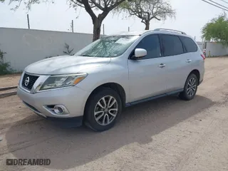 2013 Nissan Pathfinder SL with VIN 5N1AR2MN0DC652225, listed as a IAAI auction lot 41841395 with 107,754 mi miles. Bid and sale history available at carsss.com. Image 2.